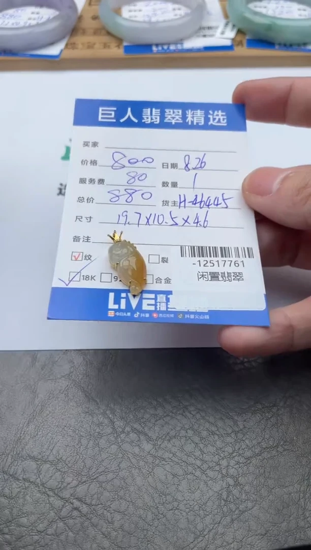 颈饰18K金镶嵌翡翠-12517761