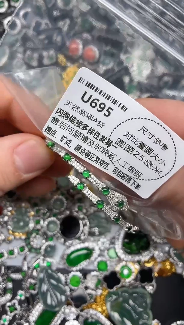 颈饰未镶嵌翡翠U695手镯
