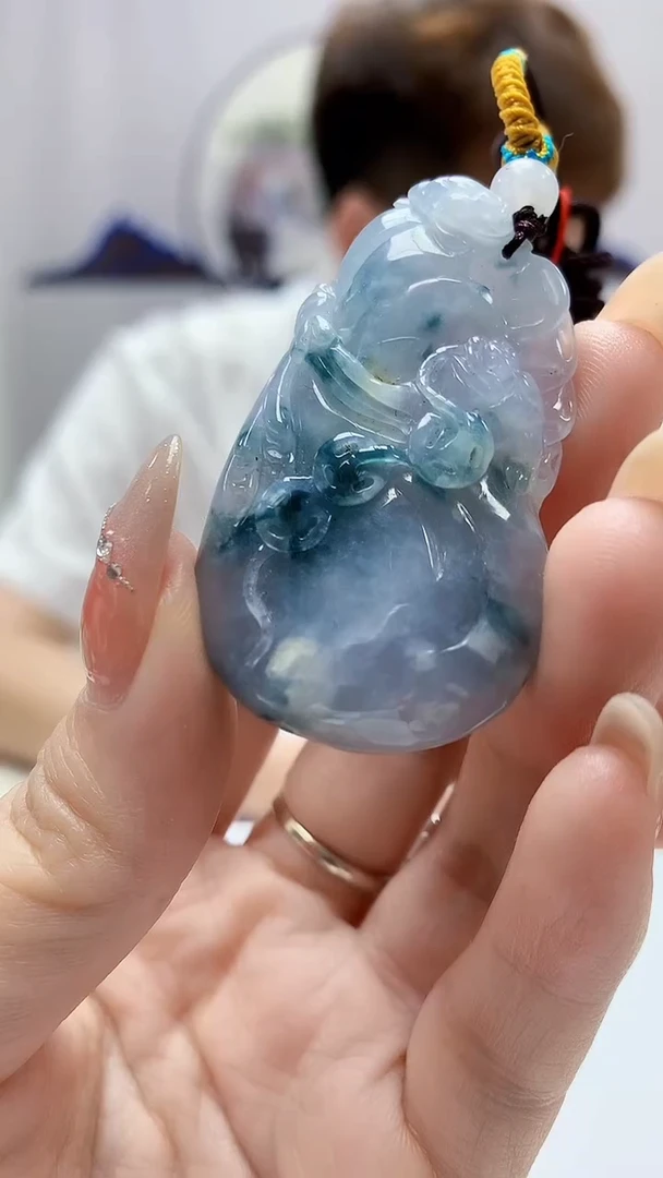 定制翡翠未镶嵌4868DD-毛货挂件39