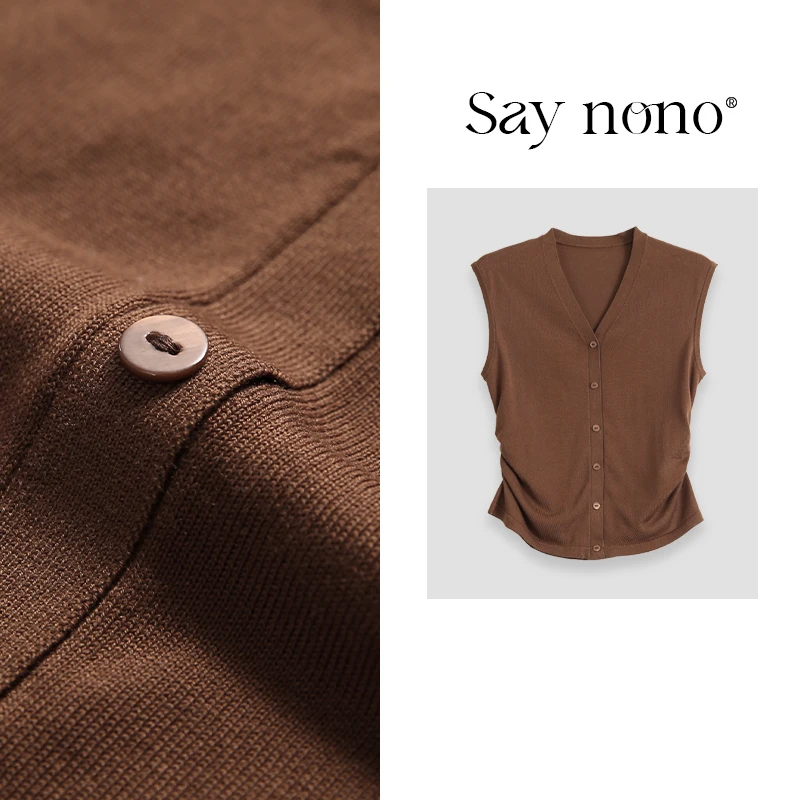 懒猫nono│Saynono 莱赛尔无袖马甲外套/XXHJ702507