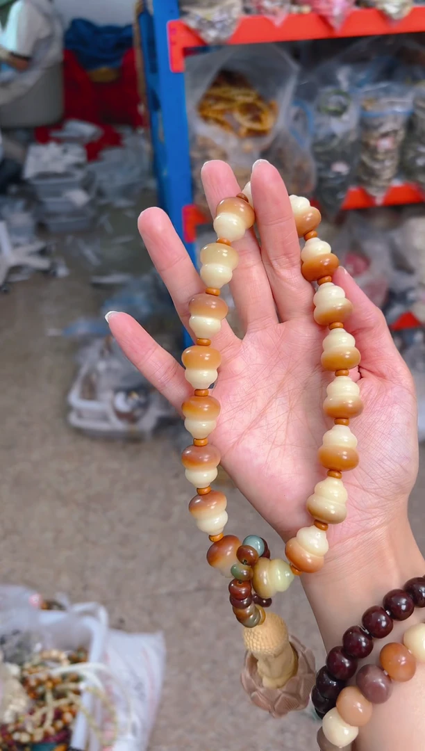 吊坠菩提根/象牙果葫芦大卡手持带莲花佛