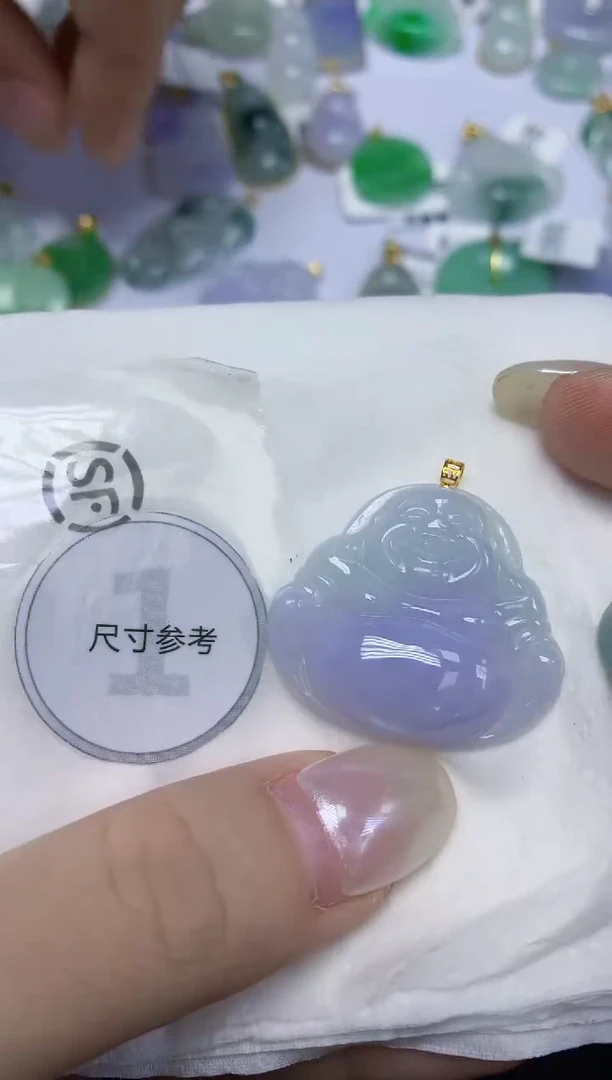 翡翠18K金镶嵌颈饰天然缅甸翡翠A货百元以上9元证书费自理