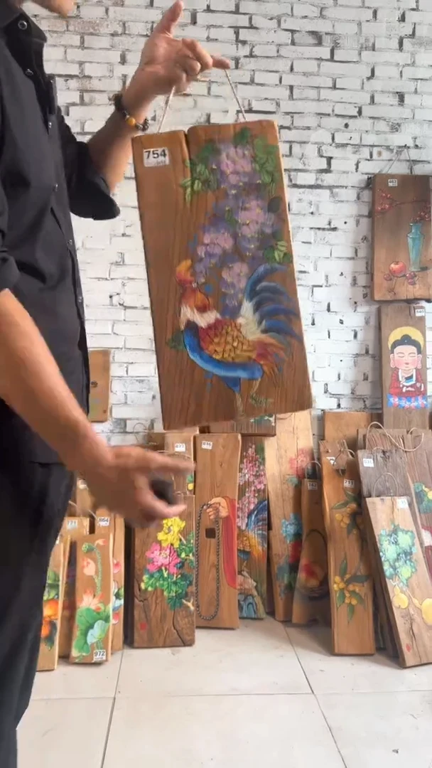 吊坠桃核754号门板画