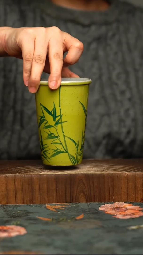 杯釉下彩手工手绘同款陶器