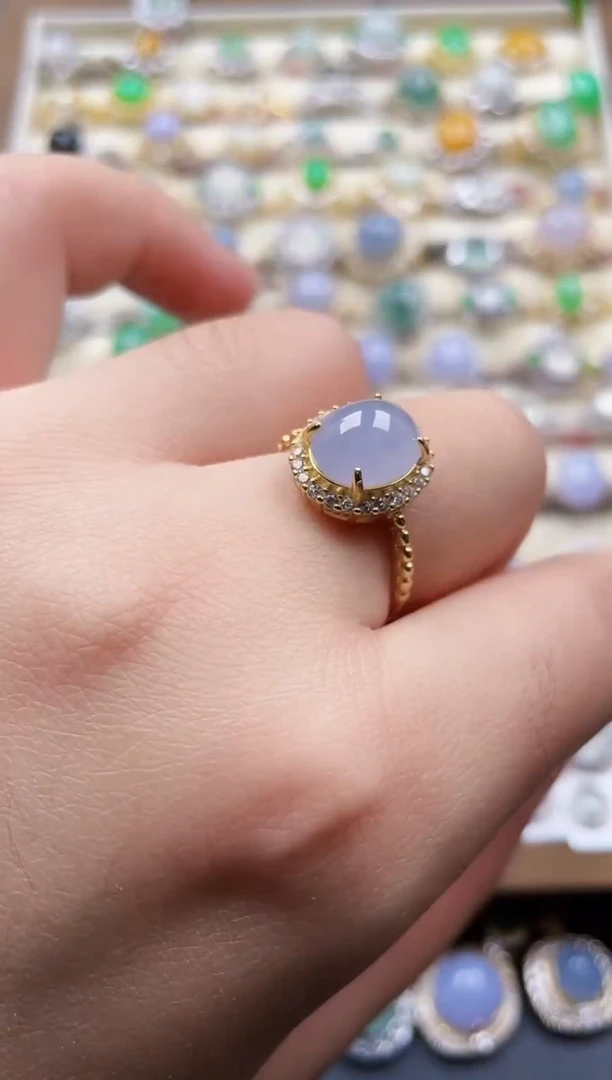 银S925镶嵌戒指翡翠66