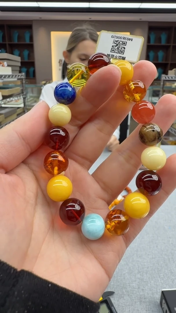 手链琥珀未镶嵌303秒拍号 假一罚三