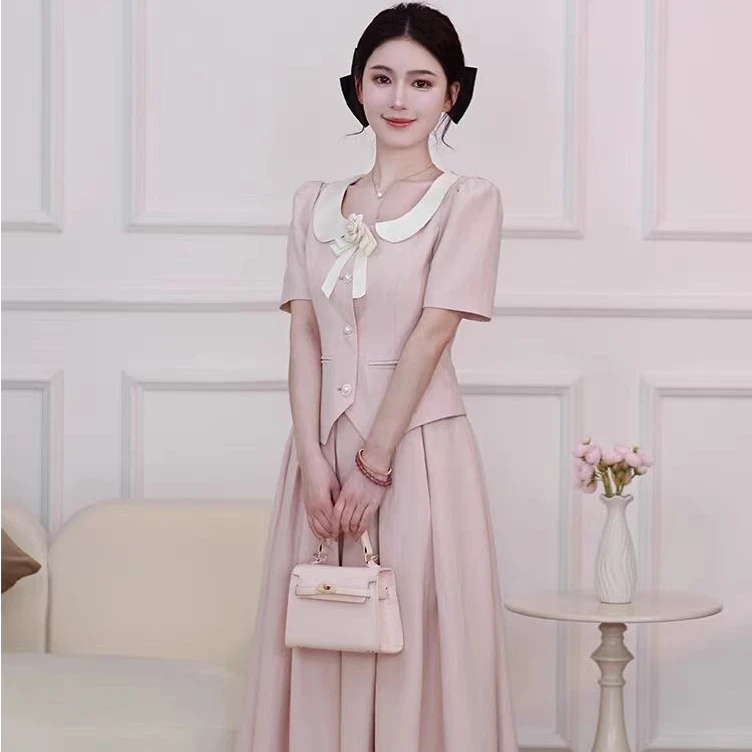 【秋水万达专柜】夏季新款小香风气质法式甜美上衣半裙套装（芸品7）