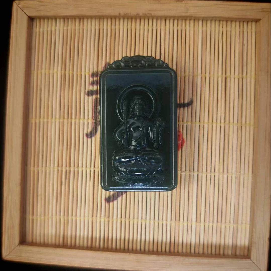 和田玉不动明王吊坠4386