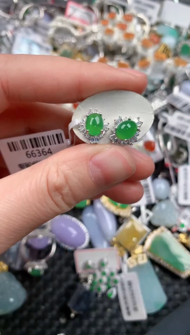 银S925镶嵌戒指翡翠11-11---9