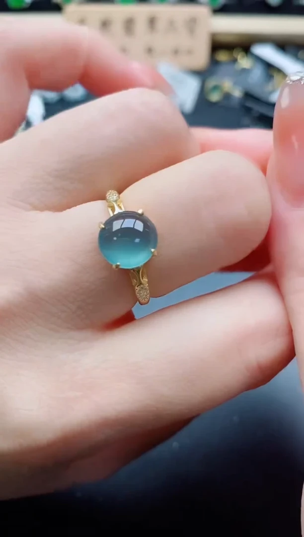 银S925镶嵌戒指翡翠21212121