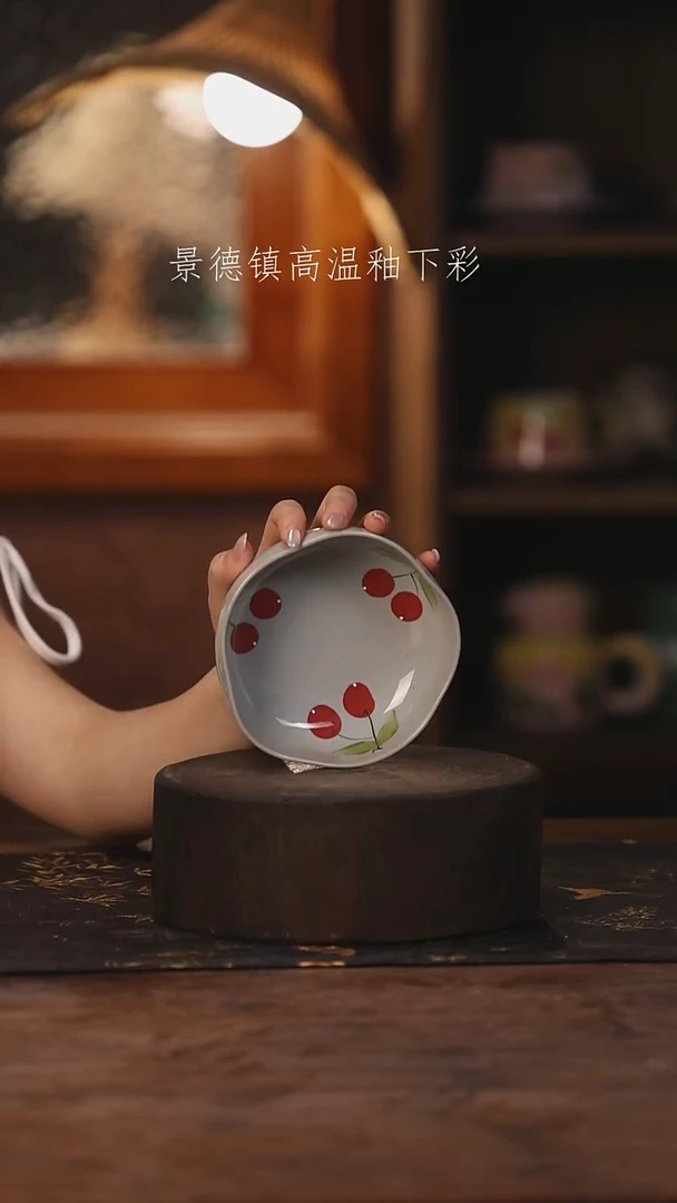 陶瓷景德镇高温釉下手绘陶瓷357