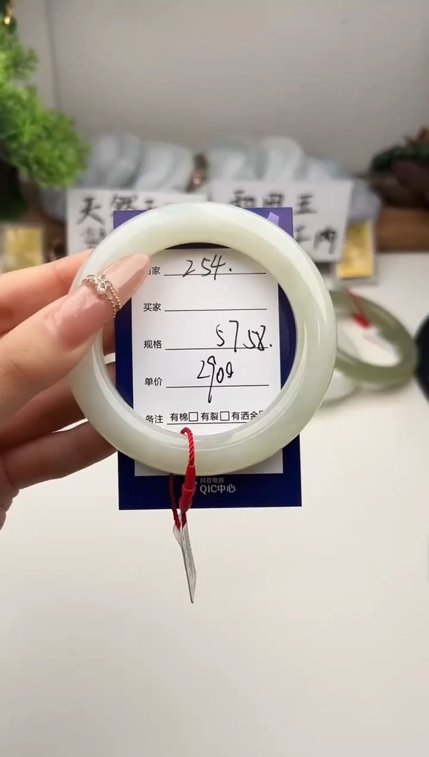 未镶嵌手镯和田玉微色差Z54