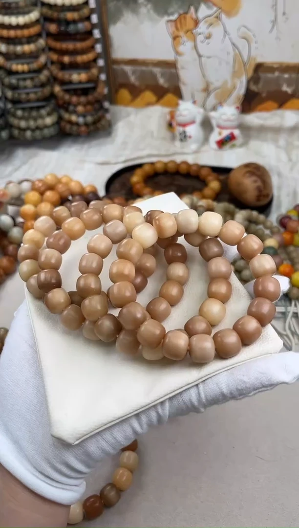 菩提根/象牙果手串a270卡14 干磨玫瑰