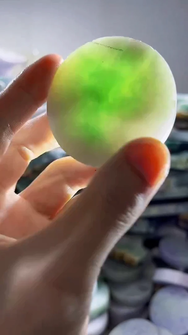 翡翠裸石缅甸翡翠A货文5274