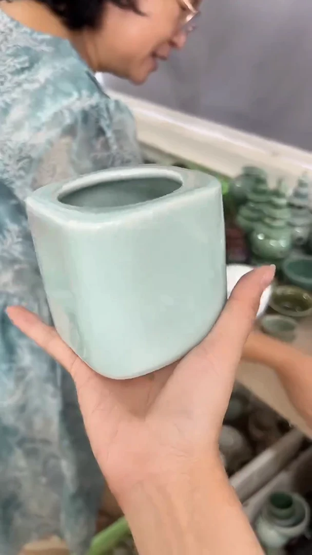 龙泉云间青瓷小米茶器