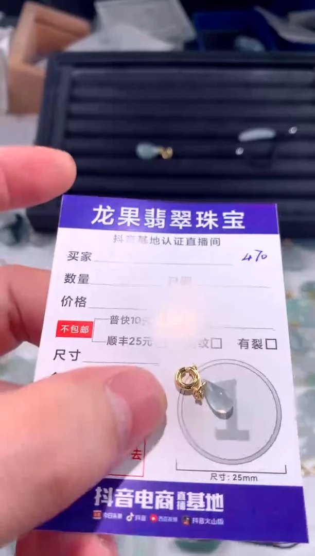 翡翠未镶嵌颈饰水滴        470