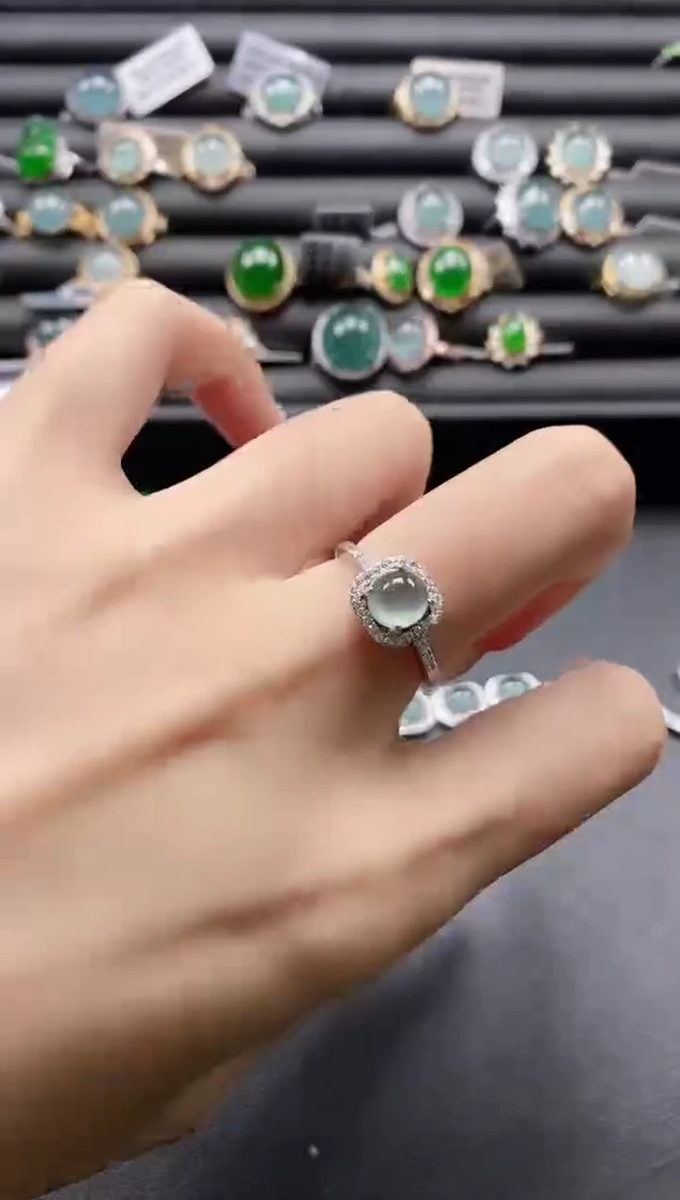 【闪购商品】翡翠戒指银S925镶嵌11111-