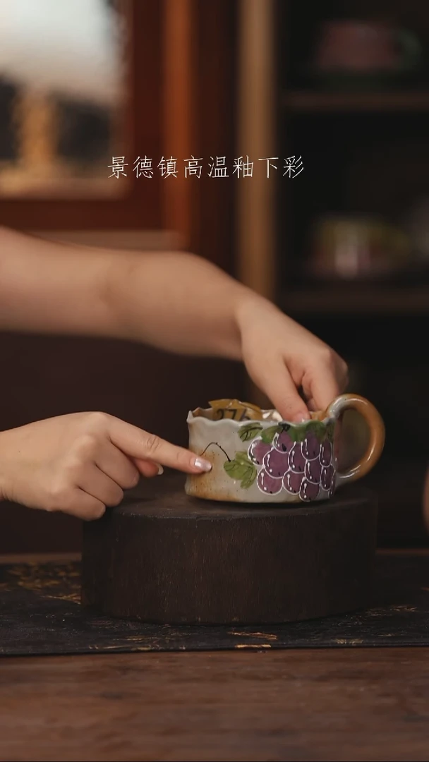 陶瓷景德镇高温釉下手绘陶瓷276