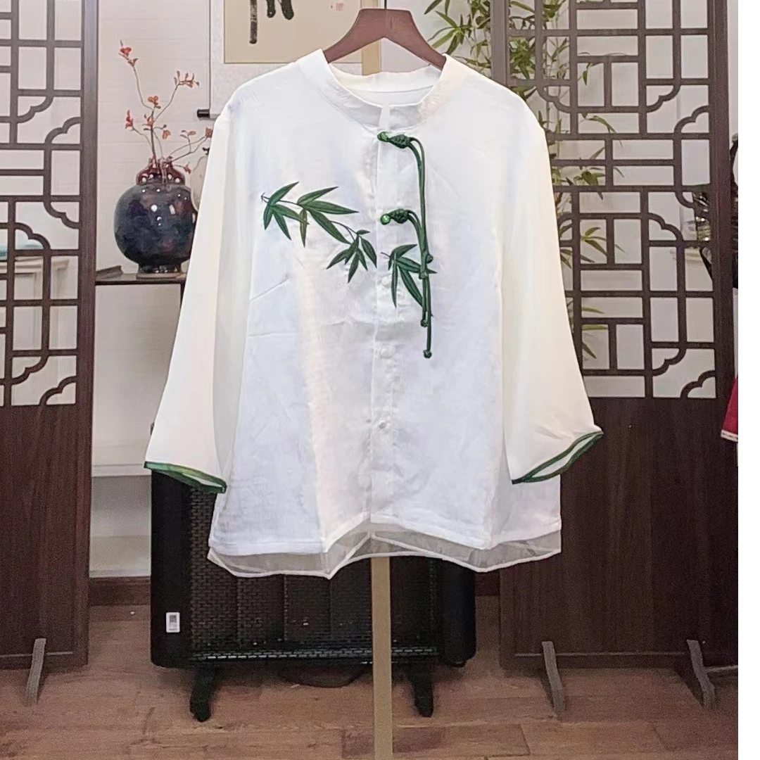 320【颜竹】新款时尚春夏立领减龄气质中国风外套