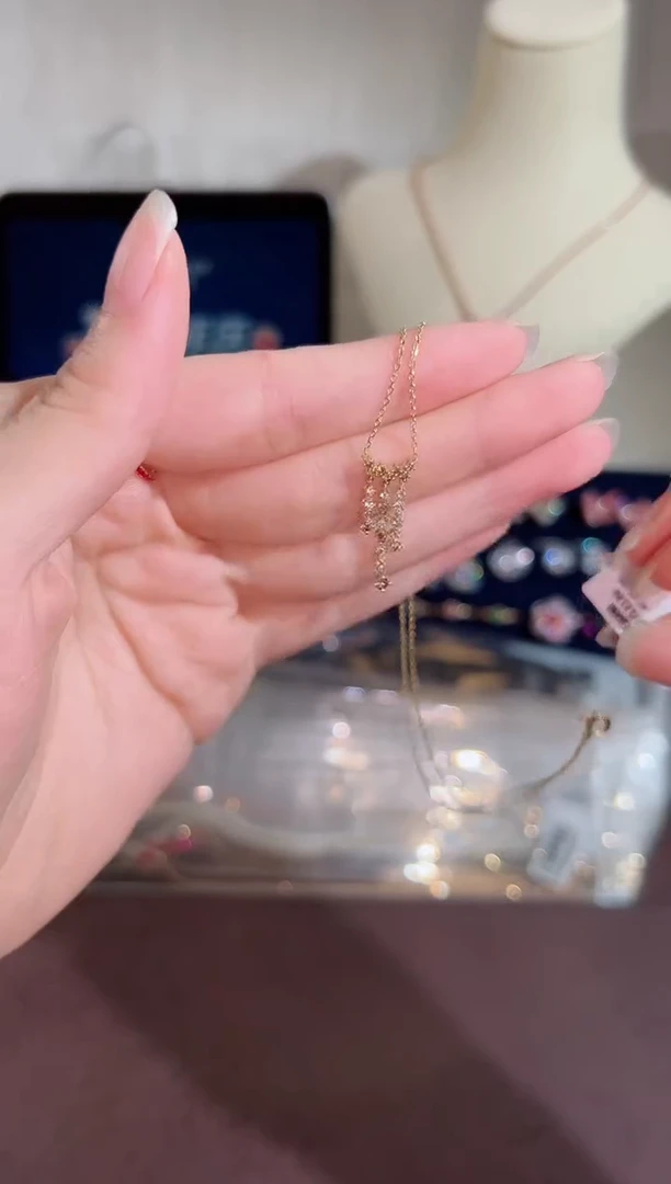 颈饰18K金镶嵌钻石BN17434#-Y#95