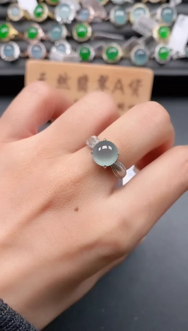 银S925镶嵌戒指翡翠111111