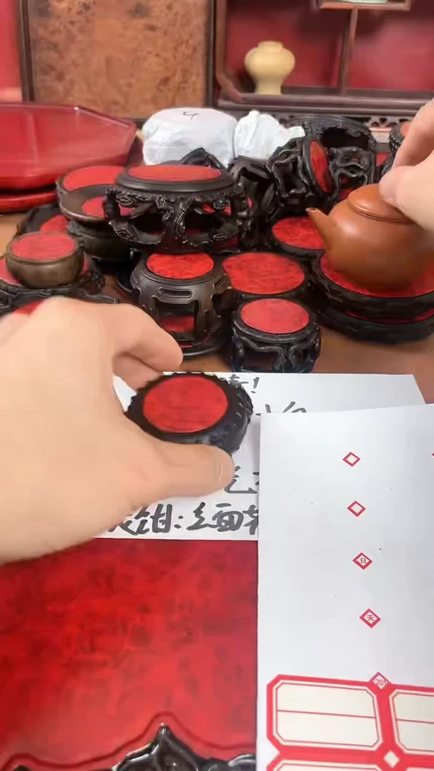 【闪购商品】东非黑黄檀（紫光檀）木艺貔貅盖置    明优儿童画