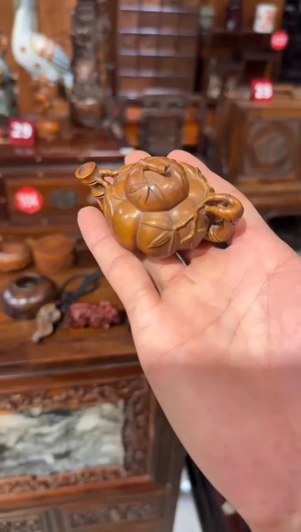 木木头款黄杨竹节把把壶68