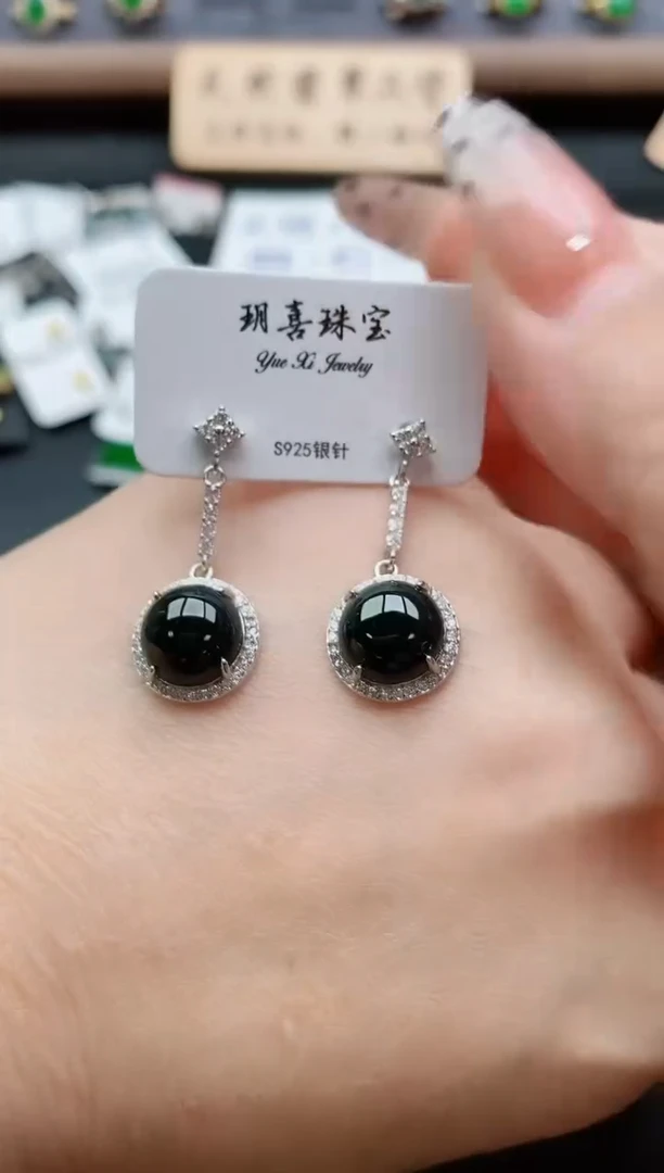 银S925镶嵌戒指翡翠1