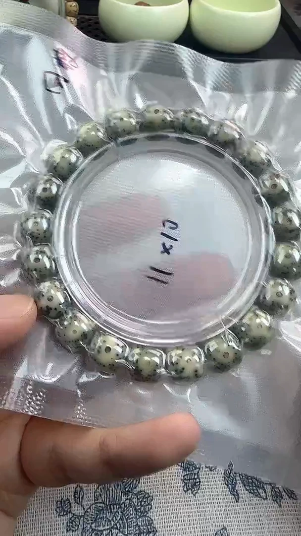 手串星月菩提52石玉料糯冰单圈11×10高透精工福利