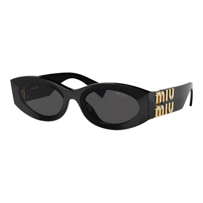 MIU MIU/缪缪logo装饰 板材镜架 椭圆形 太阳眼镜 am