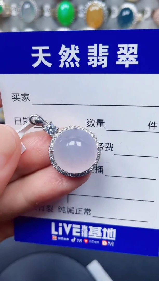 颈饰银S925镶嵌翡翠211