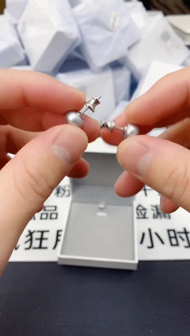未镶嵌耳饰淡水珍珠ed1001