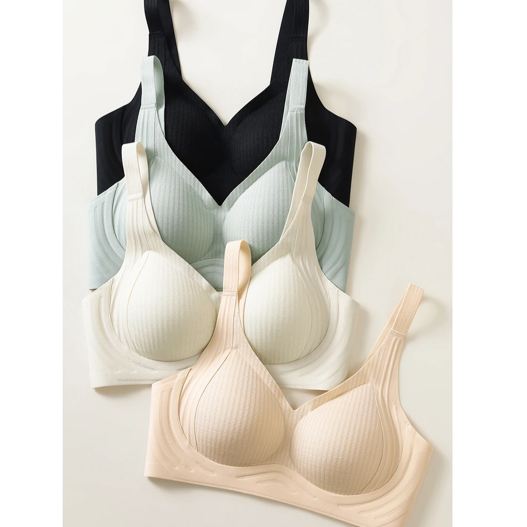 尚瑞朵果冻型10A抗菌定制提花肩带上图四季提花透气内衣