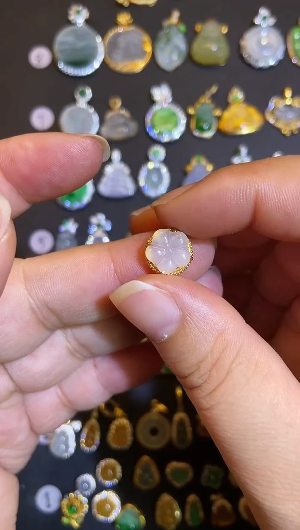 吊坠(不含链)银S925镶嵌翡翠1