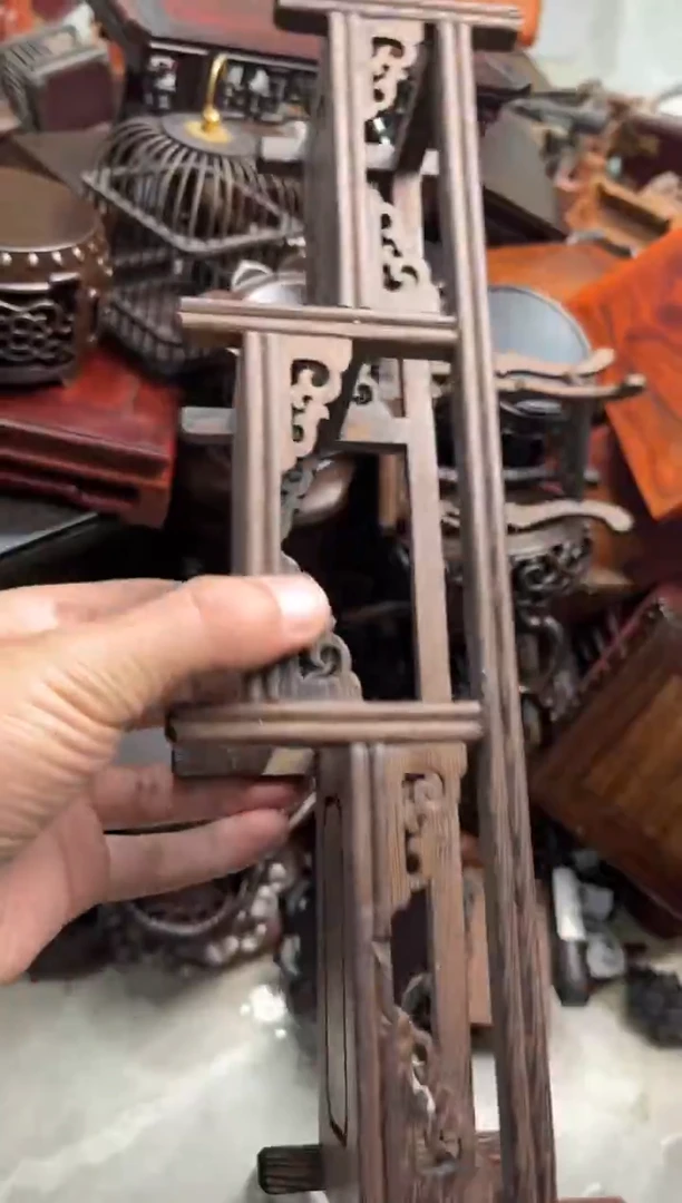 木116鸡翅木三连台