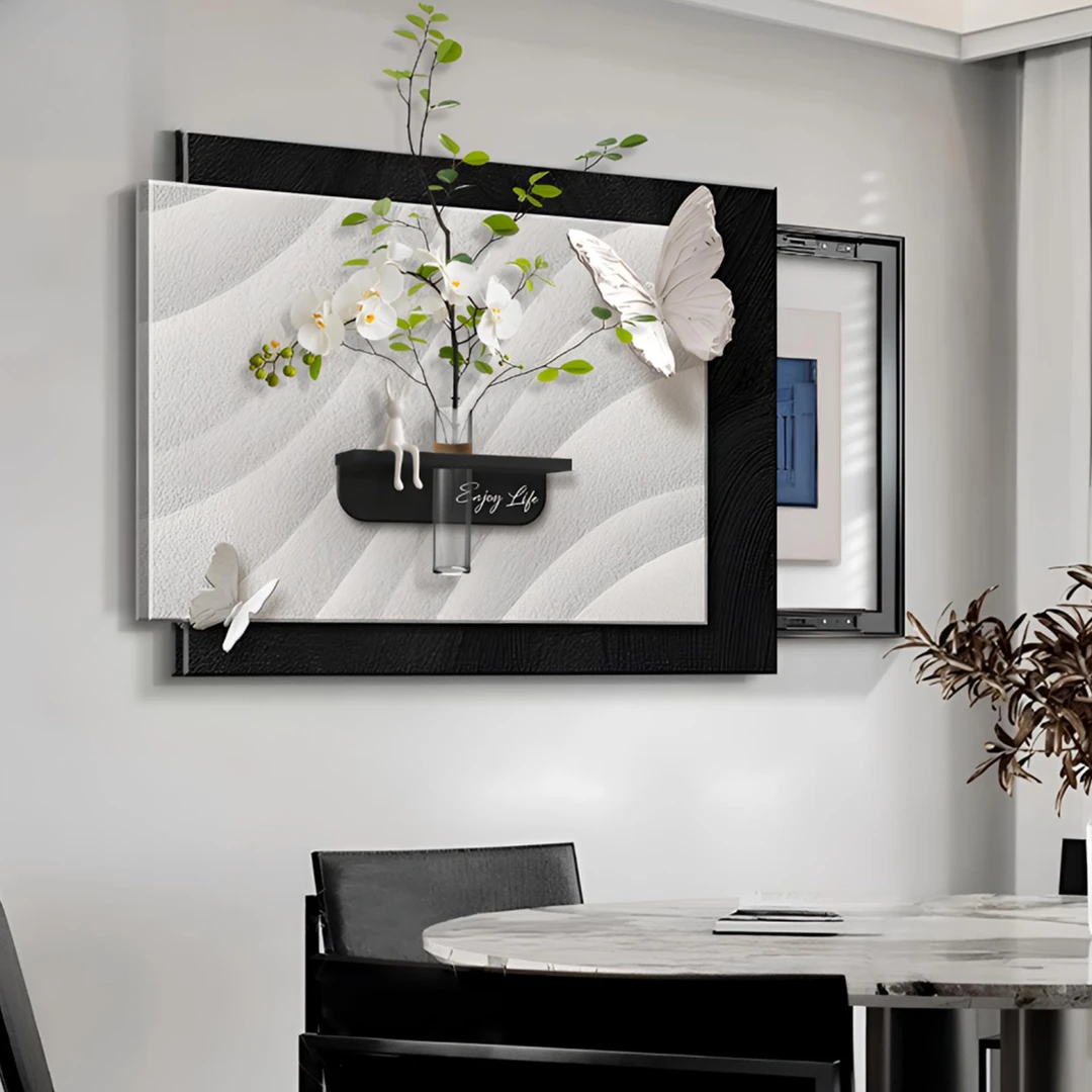 简约水培绿植电表箱装饰画砂岩电表箱2025网红配电箱配电箱装饰画