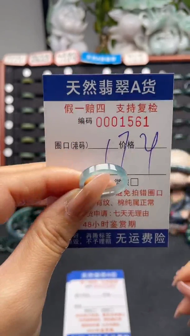 未镶嵌戒指翡翠17*1561