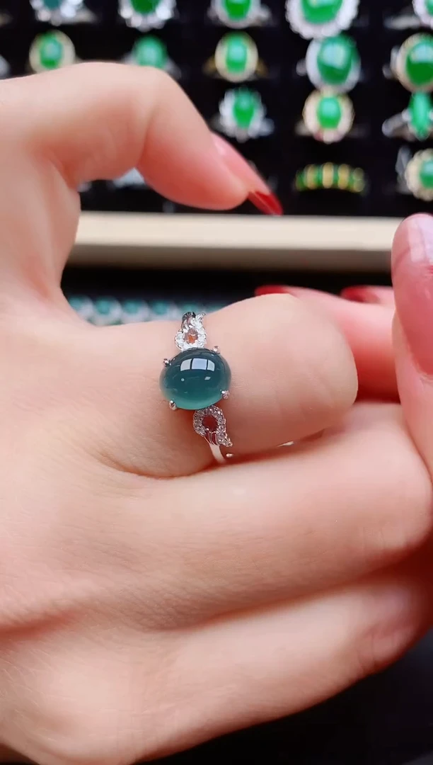 【闪购商品】翡翠戒指银S925镶嵌132321