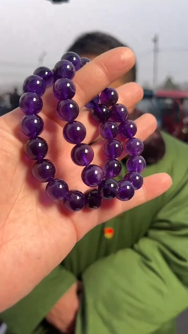 【闪购商品】紫晶手链未镶嵌天然手串多样性发一11mm