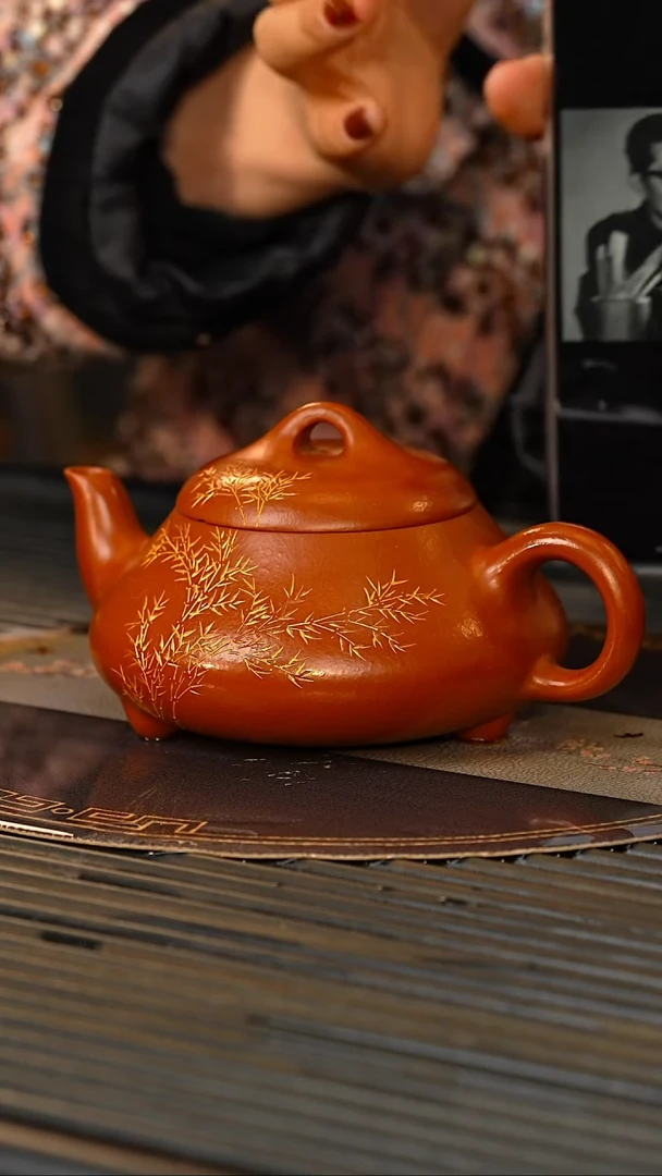 【闪购商品】紫砂茶壶CLQ 大红袍 汉棠石瓢
