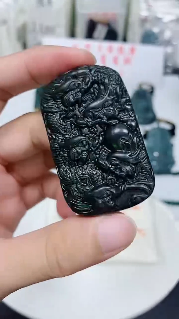 和田玉（青玉）未镶嵌颈饰多样性随机一件发货 九龙牌99