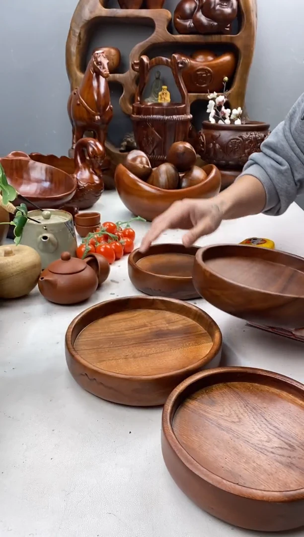 香樟木5香樟木实木托盘两个一组