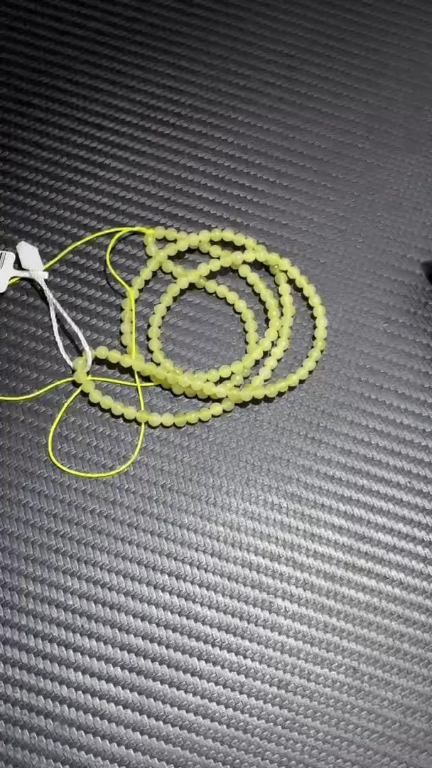 项链未镶嵌和田玉若羌黄口微色差卡4长链148颗