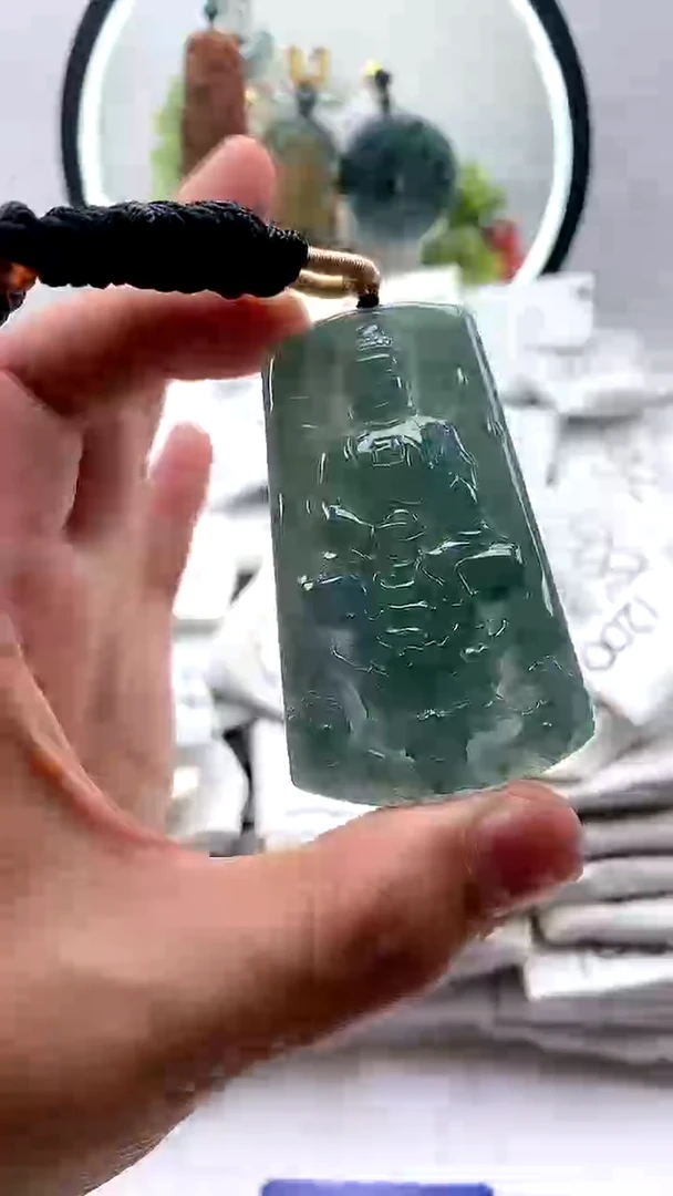 【闪购商品】翡翠颈饰未镶嵌阿弥陀佛【品质一般能接受再拍】