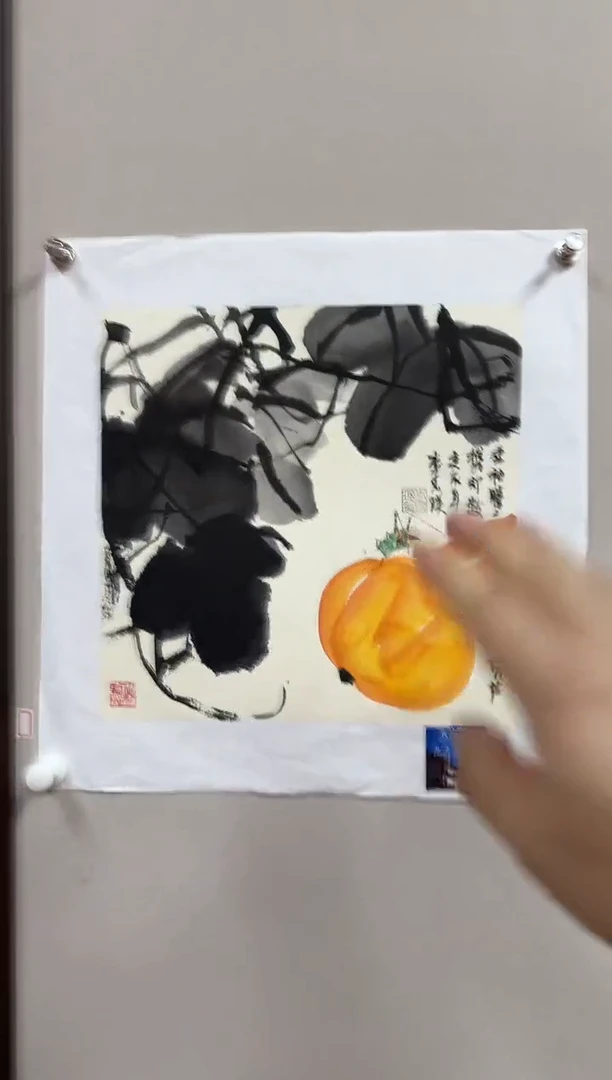 国画李克瑛-国画草虫1平尺