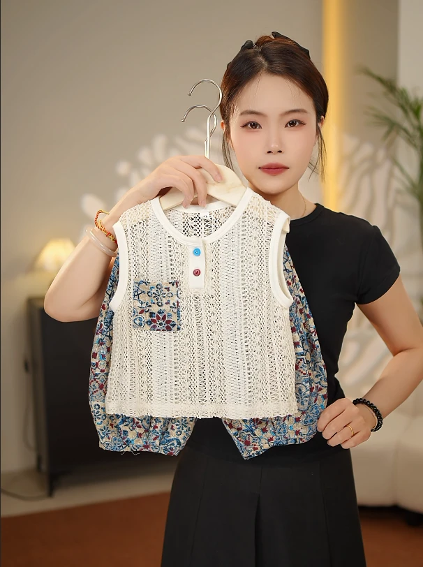 【现货】夏季2025儿童新款韩版时尚潮流休闲无袖透气背心套装89083