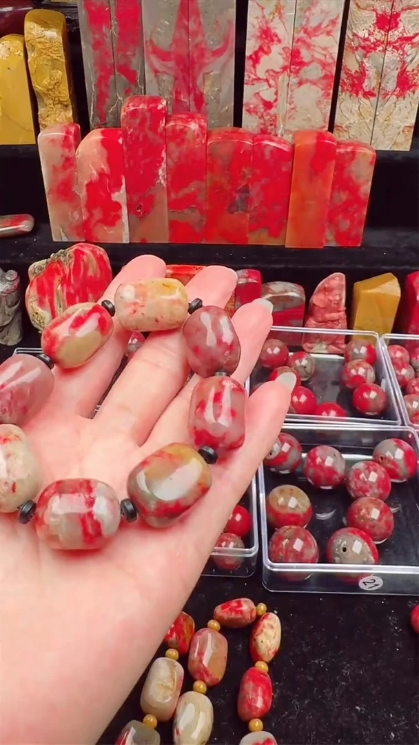 昌化石昌化鸡血石手串