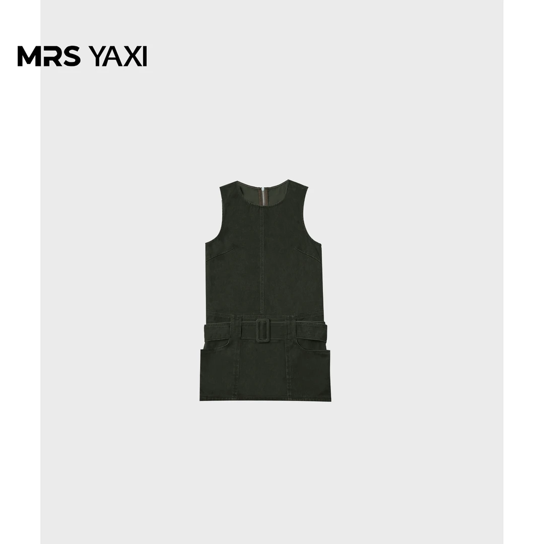 Mrsyaxi无袖水洗牛仔背心裙连衣裙YX5062502