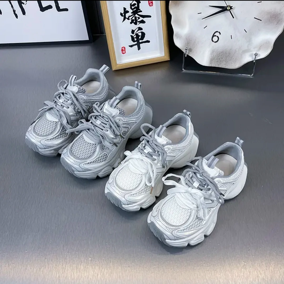 超轻老爹鞋女2025早春新款松糕百搭厚底增高女鞋软底休闲运动鞋女