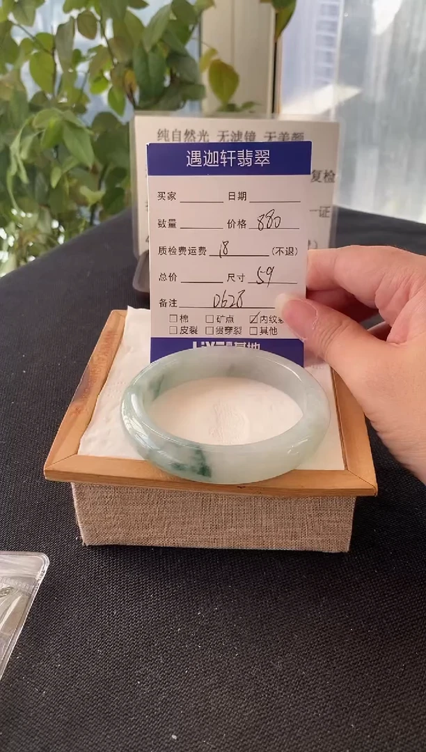 未镶嵌手镯翡翠59圈口 D628编码